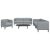 3-dijelni set sofa svjetlosivi od tkanine