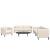3-dijelni set sofa krem od mikrovlakana