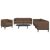 3-dijelni set sofa smeđi od tkanine