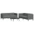 2-dijelni set sofa tamnosivi od tkanine