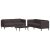 2-dijelni set sofa tamnosmeđi od tkanine