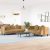 2-dijelni set sofa s jastucima smeđi baršunasti