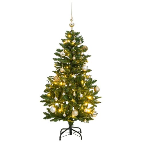 Umjetno božićno drvce 150 LED sa šarkama i kuglicama 150 cm