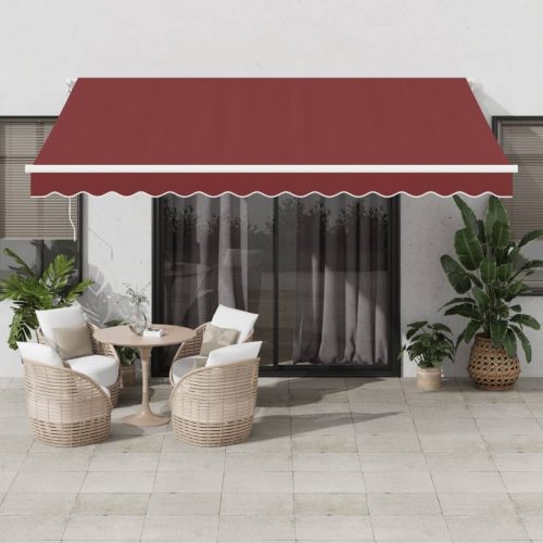Tenda na ručno uvlačenje bordo 400 x 300 cm