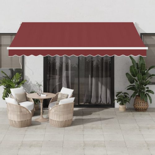 Tenda na ručno uvlačenje bordo 400 x 300 cm