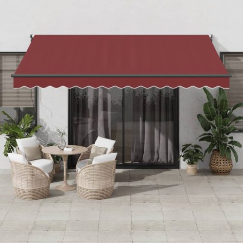 Tenda na ručno uvlačenje bordo 400 x 300 cm