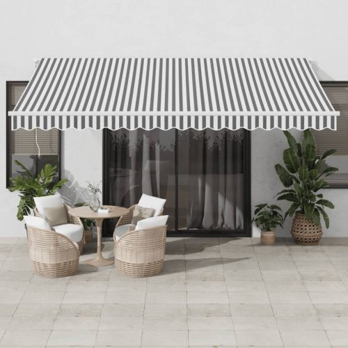 Tenda na automatsko uvlačenje LED antracit i bijela 450x350 cm