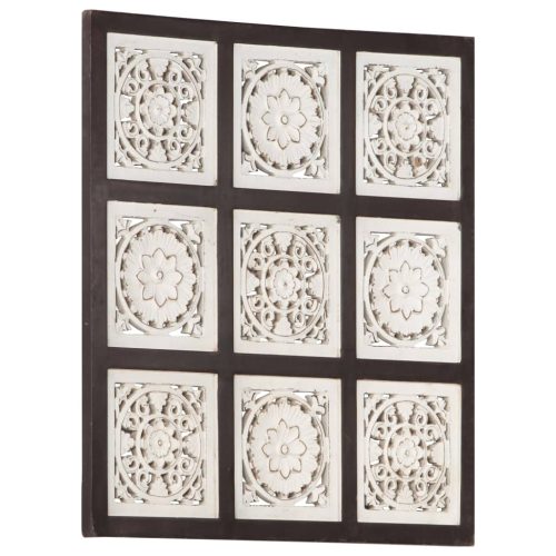 Ručno rezbareni zidni panel MDF 60 x 60 x 1,5 cm smeđe-bijeli