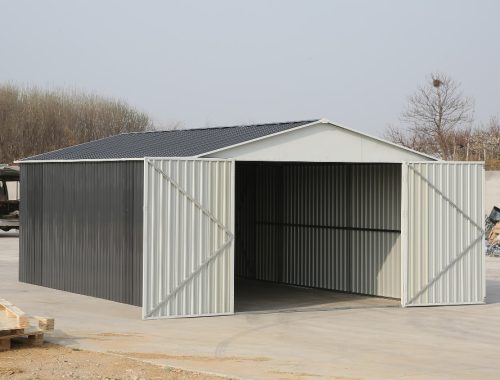 DISCONTMANIA STABILNA METALNA VRTNA KUĆICA / GARAŽA 2090 - 355 x 589 x 233 CM SA DVA ULAZA 20,90m2