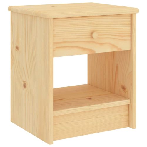 Noćni ormarić boja drva 35 x 30 x 40 cm od masivne borovine