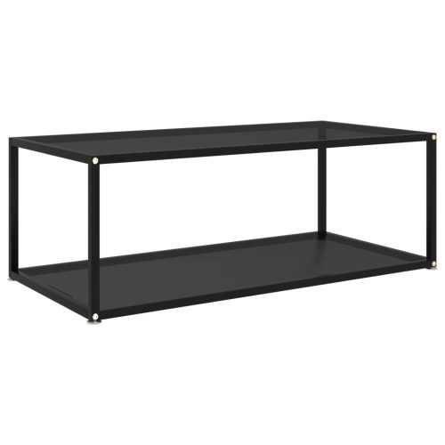 322898  Coffee Table Black 100x50x35 cm Tempered Glass