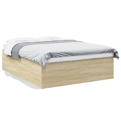 Okvir za krevet boja hrasta 150x200 cm konstruirano drvo