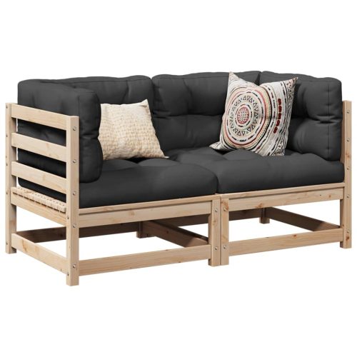 2-dijelni set vrtnih sofa od masivne borovine