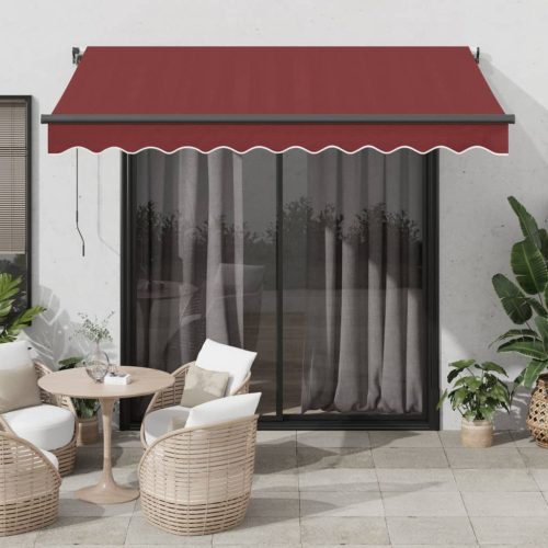 Tenda na automatsko uvlačenje s LED svjetlima bordo 350x250 cm