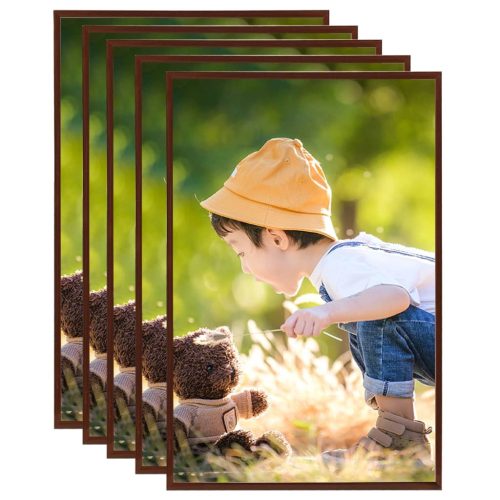 Okviri za fotografije 5 kom za zid i stol brončani 50x70 cm MDF