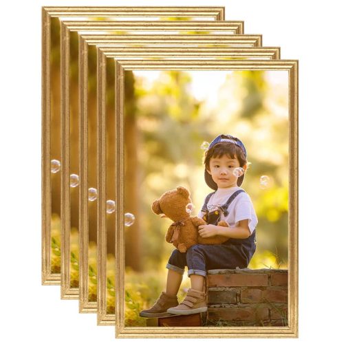 Okviri za fotografije 5 kom za zid/stol zlatni 59,4 x 84 cm MDF