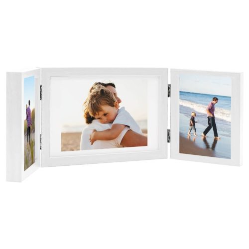 Trodijelni okvir za fotografije bijeli 28x18 cm + 2x (13x18 cm)