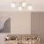 Stropna lampa s okruglim staklenim sjenilima 4 G9 LED svjetla