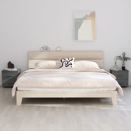 Noćni ormarići HAMAR 2 kom tamnosivi 40x35x44,5 cm od borovine