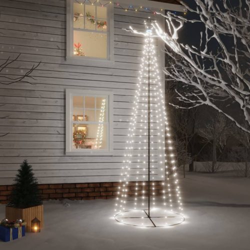 Stožasto božićno drvce hladno bijelo 310 LED žarulja 100x300 cm
