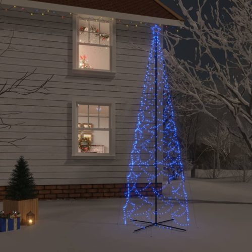 Stožasto božićno drvce plavo 1400 LED žarulja 160 x 500 cm