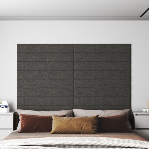 Zidne ploče od tkanine 12 kom tamnosive 90x15cm tkanina 1,62 m²