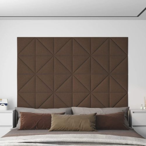 Zidne ploče od tkanine 12 kom smeđe 30 x 30 cm 0,54 m²