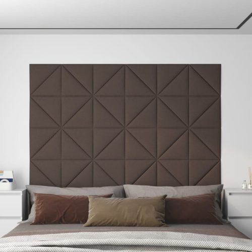 Zidne ploče od tkanine 12 kom smeđesive 30x30 cm 0,54 m²