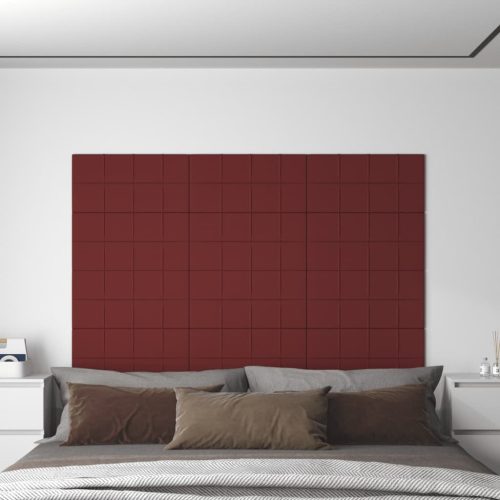 Zidne ploče od tkanine 12 kom boja vina 60 x 30 cm 2,16 m²