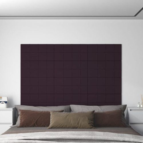 Zidne ploče od tkanine 12 kom ljubičaste 60 x 30 cm 2,16 m²