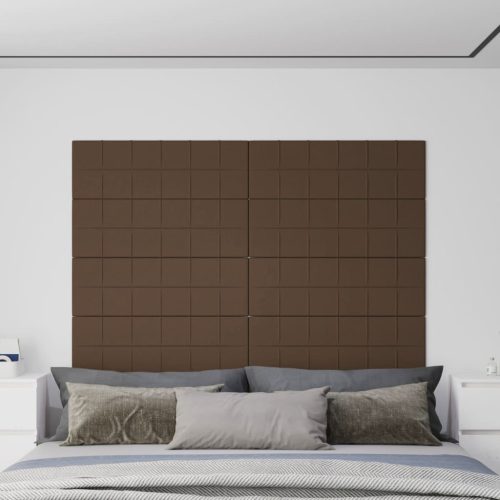 Zidne ploče 12 kom smeđa 90 x 30 cm tkanina 3,24 m²