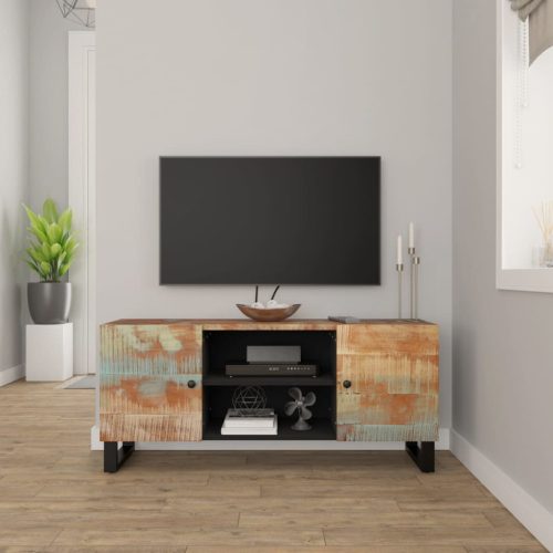 TV ormarić 105 x 33 x 46 cm od masivnog obnovljenog drva