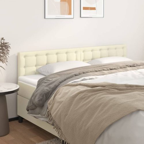 Uzglavlja 2 kom krem 100x5x78/88 cm od umjetne kože