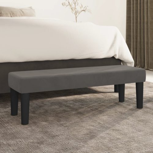 Klupa tamnosivi 100x30x30 cm baršunasti