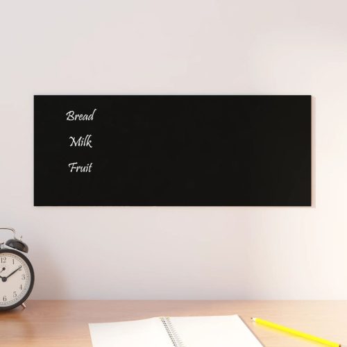 Zidna magnetna ploča crna 50 x 20 cm od kaljenog stakla