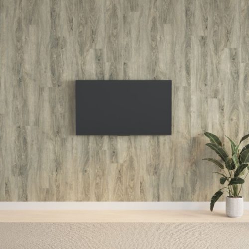 Zidne ploče s izgledom drva sive od PVC-a 2,06 m²