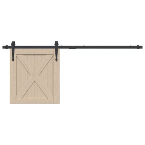 Mini set za klizna vrata ormarića crni 122 cm ugljični čelik
