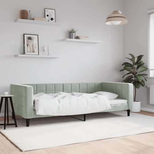 Dnevni krevet svjetlosivi 90 x 190 cm baršunasti