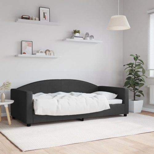 Dnevni krevet crni 90 x 190 cm od tkanine