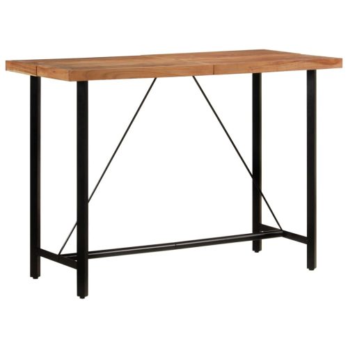 Barski stol 150 x 70 x 107 cm masivno drvo bagrema i željezo