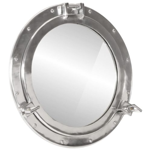 Viseće zidno ogledalo Ø 50 cm od aluminija i stakla
