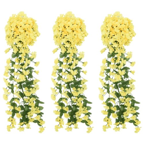 Vijenci od umjetnog cvijeća 3 kom žuti 85 cm