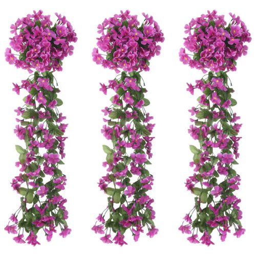 Vijenci od umjetnog cvijeća 3 kom svjetloljubičasti 85 cm
