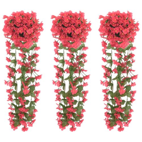 Vijenci od umjetnog cvijeća 3 kom boja ruža 85 cm