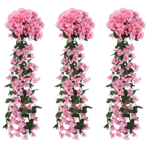 Vijenci od umjetnog cvijeća 3 kom boja ružičaste 85 cm