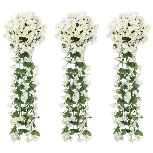Vijenci od umjetnog cvijeća 3 kom boje bijele 85 cm