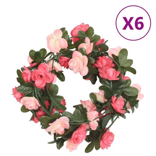 Vijenci od umjetnog cvijeća 6 kom boja ruža 240 cm