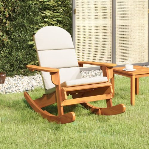 Stolica za ljuljanje Adirondack s jastucima bagremovo drvo