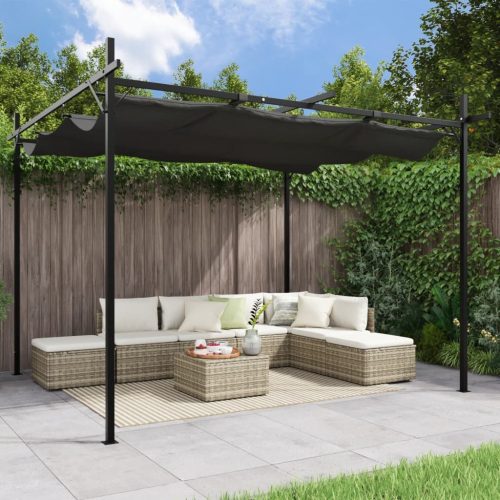 Pergola s pomičnim krovom antracit 295 x 292 x 230 cm