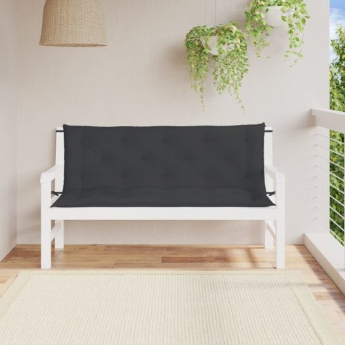 Jastuci za vrtnu klupu 2 kom crno 150x50x7 cm tkanine Oxford